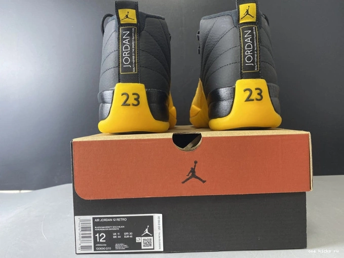 Chep Onekick University 130690-070 Air Black 12 Retro Gold Jordan 0820
